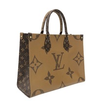 ルイ・ヴィトン LOUIS VUITTON オンザゴーMM M45321 モノグラム リバース ジャイアント モノグラム リバース トートバッグ レディース 中古_画像3