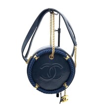 シャネル CHANEL ラウンドチェーンショルダーバッグ カーフスキン ショルダーバッグ レディース 中古_画像7