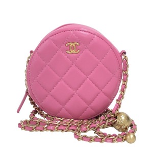 シャネル CHANEL スモールヴァニティケース AP1449 29番台 ピンク ゴールド金具 ラムスキン ショルダーバッグ レディース 中古