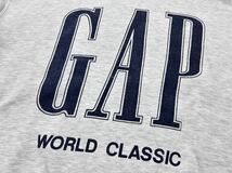 90s GAP オールド ギャップ 紺タグ ビッグロゴ スウェット トレーナー　　90年代 前V はめ込みガゼット シモフリボディ デカロゴ 柳8623_画像4