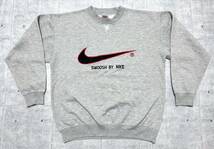 90s NIKE VINTAGE 銀タグ シルバータグ ビッグスウォッシュ 前V　　ビンテージ スウェット トレーナー ガゼット ハメコミ シモフリ 柳8745_画像1