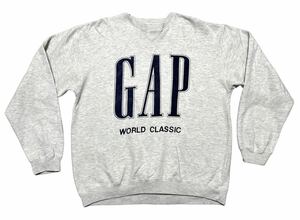 90s GAP Old Gap navy blue tag big Logo sweat sweatshirt 90 period front V is . included gadget simofli body te Caro go.8623