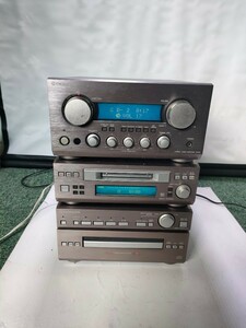 管31（CD.MD再生確認、中古現状、即発送）Pioneer／パイオニア システムコンポ アンプSX-R9 CDデッキPD-R9 MDデッキMJ-R5　EF−R5