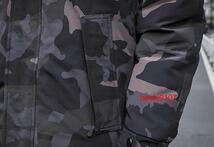 メンズ ダウンジャケット 中綿コート ロング丈 フード付き 迷彩 アウター 防風 防寒 厚手 大きいサイズ M~4XL 2色 QA61_画像6