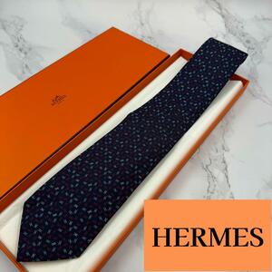 ☆極美品☆送料無料☆HERMES エルメス ネクタイ 高級シルク H織 H柄 659194T