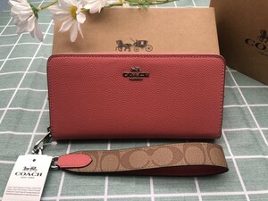 コーチ COACH 財布 長財布 プレゼント ロゴ ピンク シグネチャー 贈り物 ウォレット 新品未使用 ブランド B206