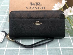 COACH コーチ 財布 長財布 ブランド プレゼント 贈り物 レザー ウォレット ラウンドファスナー 新品未使用 A042