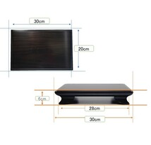★ 花台・唐木・天然木・飾台 ・華台・香炉台・置台・外寸 外寸約30.0cm× 約20.0cm× 高さ約6.0cm _画像3