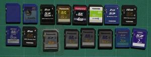 SDカード　16枚　2GB～32GB　動作保証　メーカーは色々です