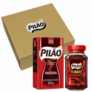  Cafe pi long traditional 500g & instant 100g Brazil production gift box set Cafe Pilao Tradicional & Instant gift set