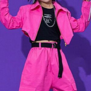 キッズ ダンス衣装 セットアップ ヒップホップ 女の子 タンクトップ シャツのみ　150