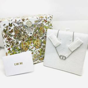 Christian Dior クリスチャンディオール PETIT CD ネックレス 新作 ラインストーン 箱 保存袋付き