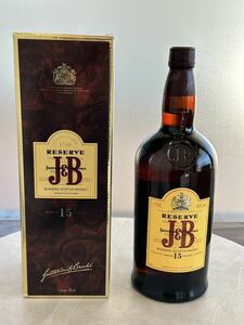 ●【未開栓】J&B ジャステリーニ＆ブルックス リザーブ 15年 ウイスキー 1000ml 40% 箱付き 保管品●