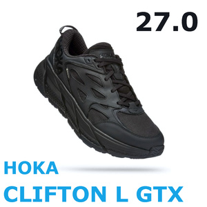 27 HOKA ONE ONE CLIFTON L GTX スニーカー 黒 ホカオネオネ クリフトン ゴアテックス