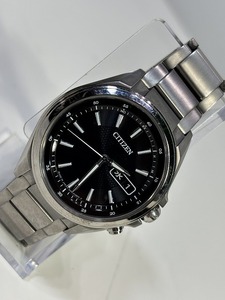 CITIZEN Citizen H100-S098335 наручные часы Eko-Drive titanium черный циферблат солнечный USED б/у 