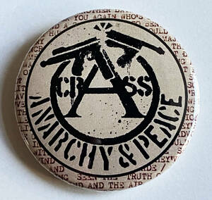 CRASS - Anarchy & Peace 缶バッジ 40mm #UK #punk #80's cult killer punk rock #custom buttons