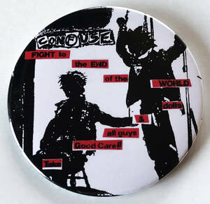 CONFUSE - Contempt For The Authority, And Take Off The Lie. 缶バッジ 40mm #九州 #punk #80's cult killer punk rock #custom buttons