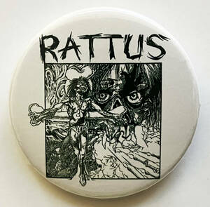 RATTUS - Uskonto On Vaara 缶バッジ 40mm #Suomi #80's cult killer punk rock #custom buttons