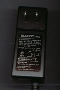エレコム ELECOM LA-24Ｗ12S-01★HD用ACアダプター(Logitec ロジテック LHD-ENB060U3QWの付属品)★未使用