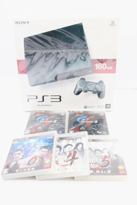 【ト滝】美品 SONY ソニー PS3本体&ソフト5本セット CBCH-3000A チャコールブラック 龍が如く0.4.5 GRAN TURISMO５ DS535DEW12