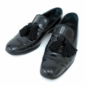 * Jimmy Choo кисточка Loafer автомобиль i колено машина f атлас черный 42 1:2 (0220472804)