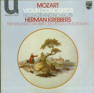 A00534237/LP/ヘルマン・クレバース(Vn) / デイヴィッド・ジンマン(指揮)「モーツァルト Mozart Violin Concertos No 2 K 211 & No 4 K 2