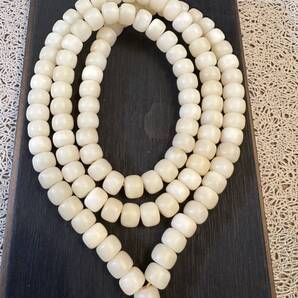 T-049 文玩 天然ラクダ 骨 ブレスレット 数珠 念珠 開運 お守り108粒