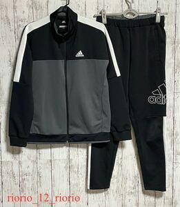 372　adidas　アディダス　ジャージ上下セットアップ　トラックジャケット　トラックパンツ　スポーツウェア　size150・160