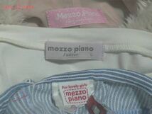 399　mezzopiano　メゾピアノ　女の子まとめ売り　フード付きコート　7分袖Tシャツ　ヒッコリーパンツ　3枚セット　size160_画像9