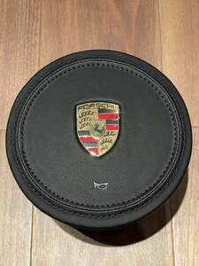 ★★希少★ PORSCHE エアバッグ カバー★ステッチ入りレザー加工品★ポルシェ ステアリング バンドル★ 911 997 991 981★