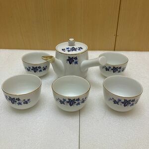 MK5093 sango CHINA JAPAN teapot tea pot blue . unused goods 20231124
