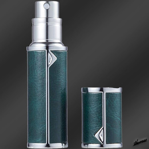 * fluid leak none . comfortable filling * atomizer 5ml dark green leather unification metal valve(bulb) filling technology fashion lady's perfume bin 