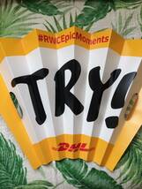 * RWC2019 ラグビーワールドカップ TRY！ 応援グッズ DHL エピックモーメントトライボード ハリセン *_画像1