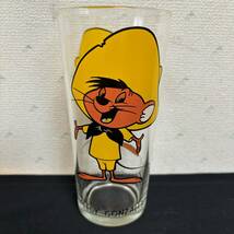 ★70s Vintage Pepsi Glass.9　SPEEDY GONZALES 1973年製 WARNER BROS ペプシ　ワーナー・ブラザーズ　スピーディー・ゴンザレス_画像1