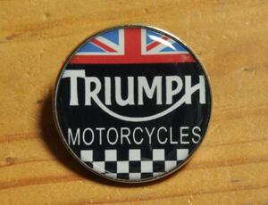 英国 インポート Pins ピンズ ピンバッジ TRIUMPH トライアンフ ユニオンジャック カフェレーサー ROCKERS ロッカーズ UK GB バイク B