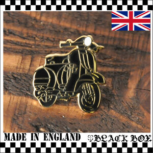 ピンズ ピンバッジ VESPA ベスパ MODS モッズ SKA スカ RUDEBOY ルードボーイ 2tone イギリス UK GB ENGLAND イングランド 英国製 黒 060