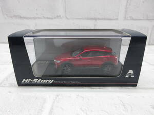 ミニカー　1/43　ハイストーリー　マツダ　CX-3　2015　ソウルレッドプレミアムメタリック　モデルカー 