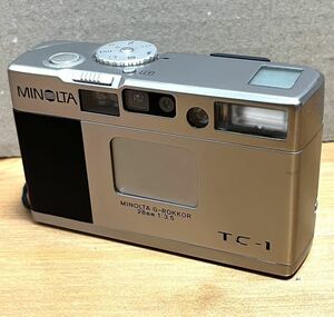 ■MINOLTA TC-1 シャッター、フラッシュ、フィルム巻き戻しOK　説明書付 コンパクトフィルムカメラ■