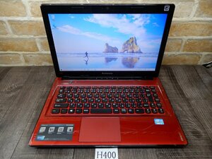 H400☆レッドデザイン♪WEBカメラ＆無線LAN★Windows10-32BIT★Core i5★DVDRWマルチ★Lenovo★光沢14W液晶ノートパソコン★Ideapad Z480