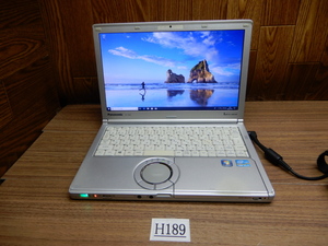 Ｈ189☆ WEBカメラ & 無線LAN 搭載★Windows10-64bit★Core i5★DVDRWマルチ★Panasonic★12w液晶モバイルノート★CF-SX2