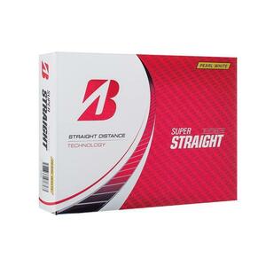 【新品未開封】BRIDGESTONE ブリヂストン ゴルフボール SUPER STRAIGHT PEARL WHITE 2023年モデル 1ダース（12球入り）日本正規品