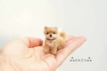 ＊maru＊羊毛フェルト　小さな柴犬　ハンドメイド　ブライス　人形　ドールハウス_画像1