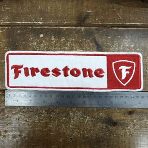 ヴィンテージ 60年代 デッドストック 未使用 特大サイズ Firestone ファイヤーストーン ワッペン アメリカ製 看板 レーシング