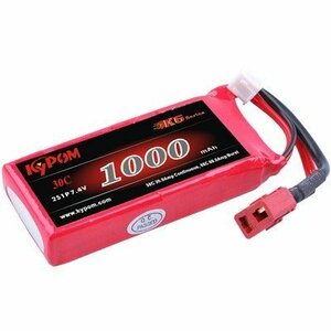 Kypom K6 7.4V 1000mAh 30C60C リポ バッテリー★ホビーショップ青空