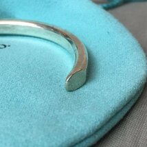 【中古品B】TIFFANY＆Co.(ティファニー) メイカーズ ナロー カフ スターリングシルバー ［メンズ］ サイズ：M（管理番号：063105）_画像7