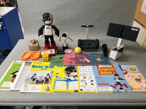 【ジャンク品】ディアゴスティーニ　ロビ2+ロビライド+キューボセット 完成品 本も読めるロボット 動作不良あり※説明欄に記載(049111)