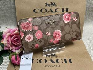 コーチ COACH 長財布 財布 シグネチャー プレイリー デイジー クラスター フローラル クリスマス プレゼント レディース 新品 C186 F78018