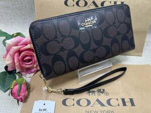 コーチ COACH 長財布 財布 シグネチャー アコーディオン ラウンドファスナー クリスマス プレゼント 財布レディース 新品未使用 C311 C4452