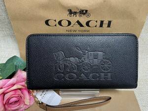 コーチ COACH 長財布 財布 ホース アンド キャリッジ アコーディオン ラウンド プレゼント 財布 レディース プレゼント 新品 C3548 A125