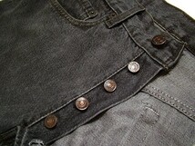 80's USA製★Levis リーバイス★501-0658 W31 先染め ブラック デニム 黒 検 50's 90's ビンテージ 66 赤耳 ハチマル 15299_画像4